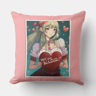 Coussin Be My Valentine in Manga Style 33893