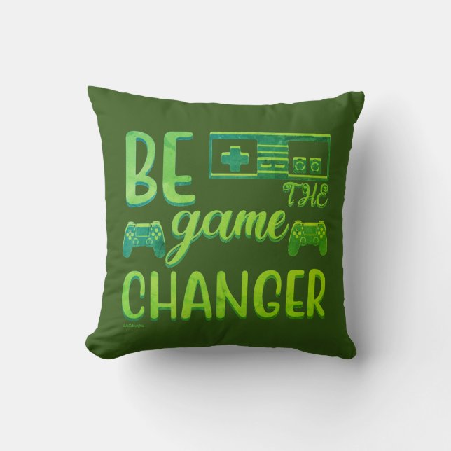 Coussin BE THE GAME CHANGER jeu inspirationnel (Recto)