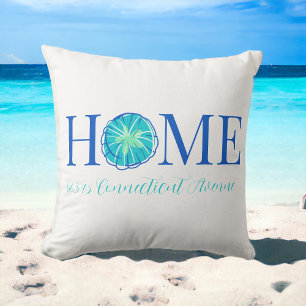 Coussin Beach Coastal Home Sand Dollar Adresse personnalis