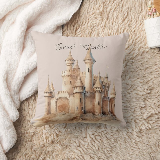 Coussin Beach Cream Sand Castle (Couverture)