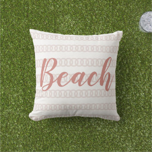 Coussin Beach House Beige Motif nautique