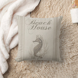 Coussin Beach House Seahorse Seashore