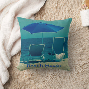 Coussin Beach House Summer Blue Sea 4Marvin