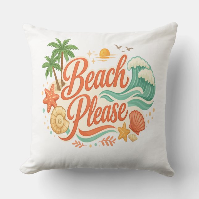 Coussin Beach Please Pillow (Recto)