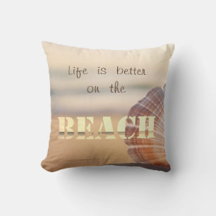 Coussin Beach Sunset Seashell