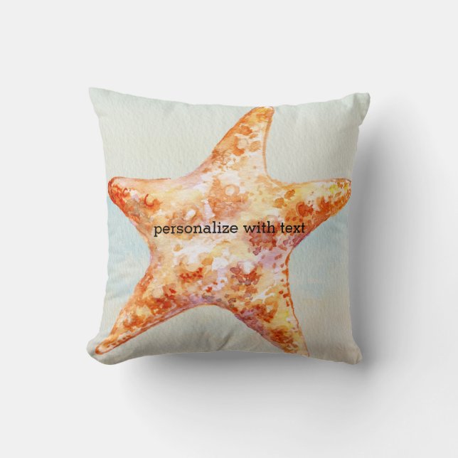 Coussin Beach Tropical avec Starfish (Recto)