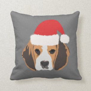 Coussin Beagle de Noël