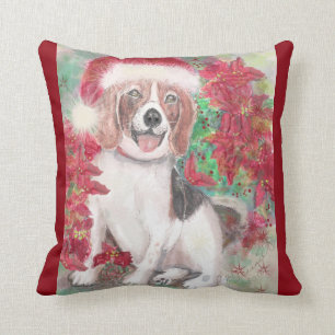 Coussin Beagle de Noël