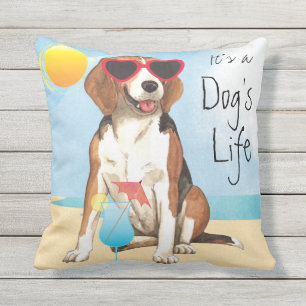 Coussin Beagle d'été