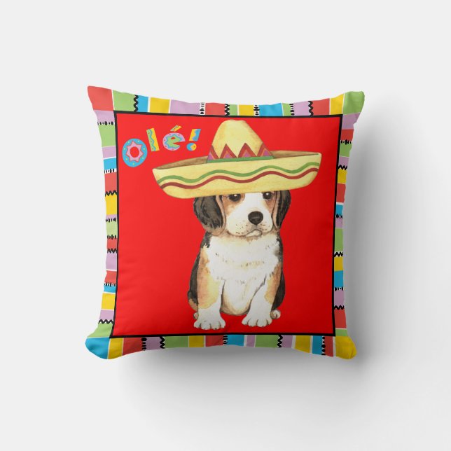 Coussin Beagle Fiesta (Recto)