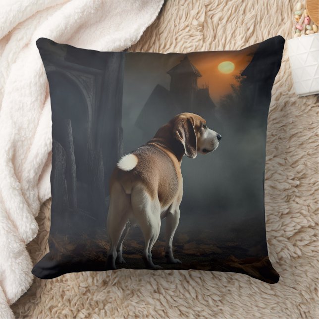 Coussin Beagle Halloween effrayant (Couverture)