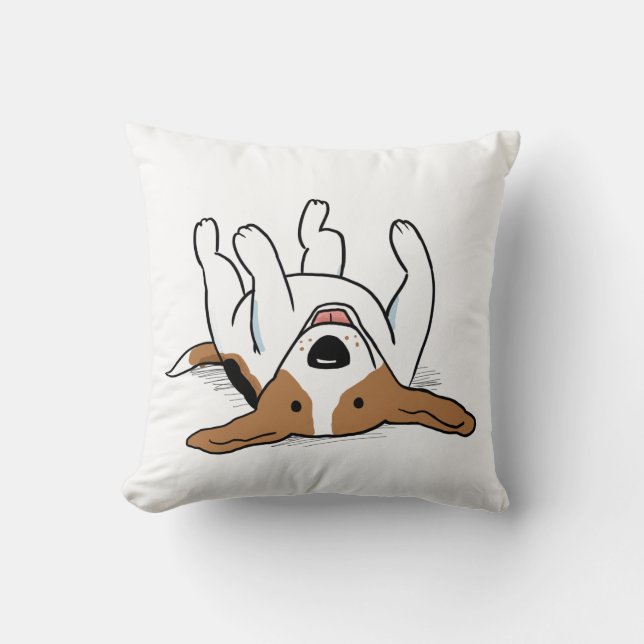 Coussin Beagle sympa | Amoureux des chiens | Cartoon Canin (Recto)