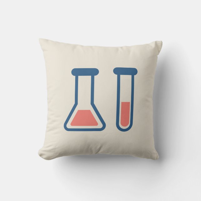 Coussin Beaker & Test Tube Science Themed (Recto)