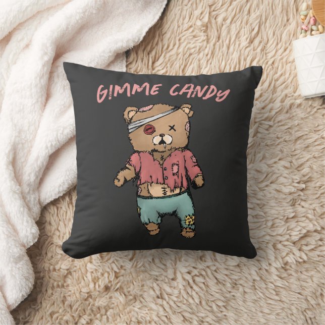Coussin Bear en Teddy rose mignonne Zombie Gimme Candy Hal (Couverture)