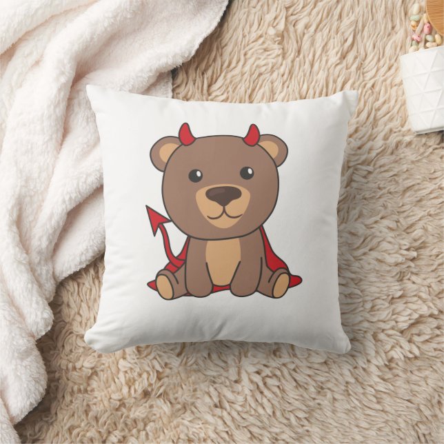 Coussin Bear Halloween mignon Devil Enfants Costume sorcie (Couverture)