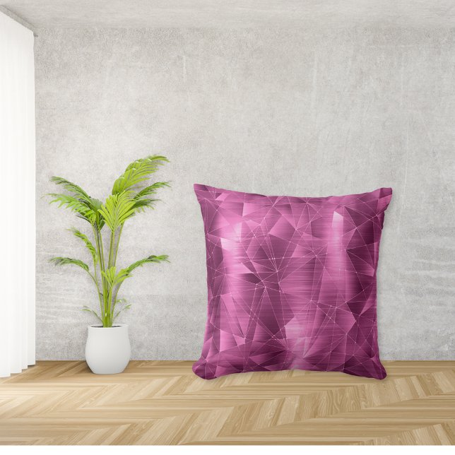 Coussin Beau Améthyste de luxe Motif géométrique (Créateur téléchargé)