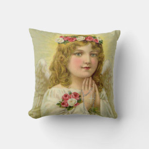 Coussin Beau ange Vintage prier Rosaire