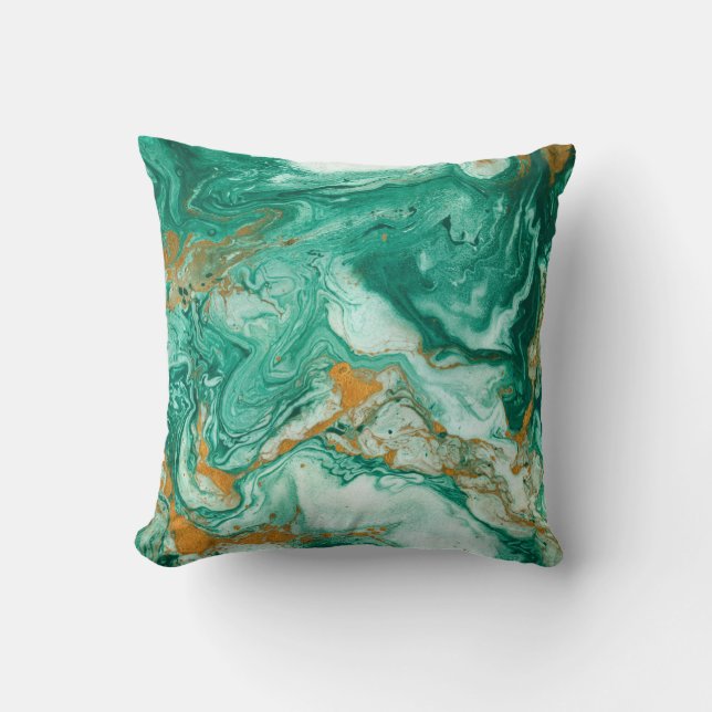 Coussin Beau arrière - plan abstrait. Or et gris foncé (Recto)