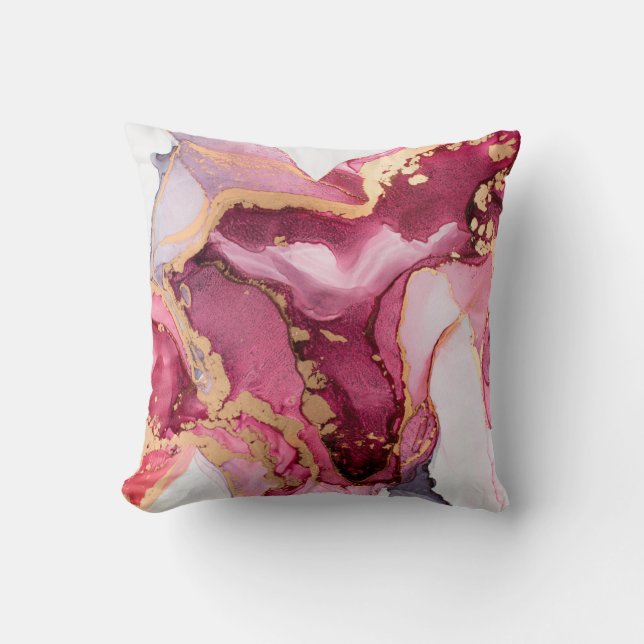 Coussin Beau arrière - plan oriental. Art fluide, alcool  (Recto)