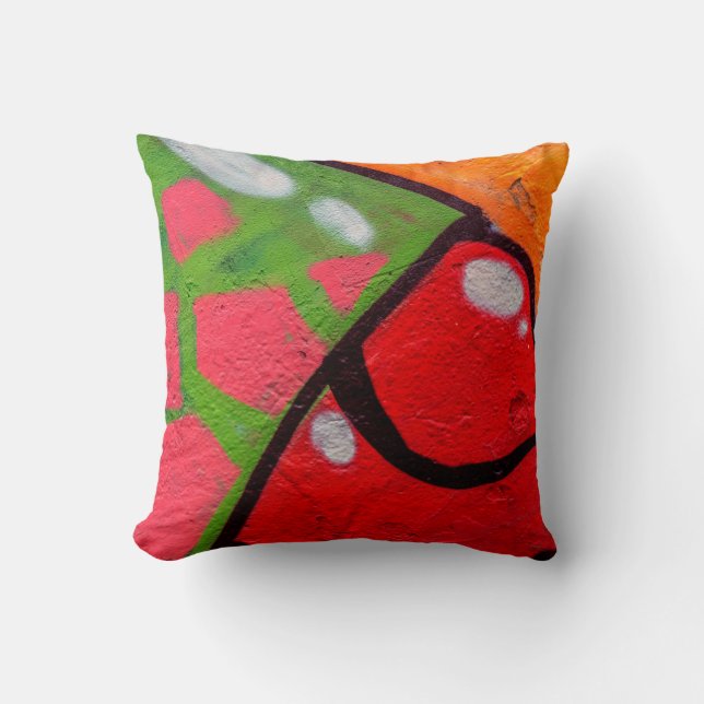 Coussin Beau art de rue de graffiti. Couleur Abstraite c (Recto)