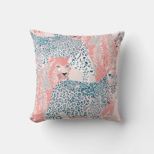 Coussin Beau art Leopard sans couture motif, abstrait un