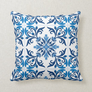 Coussin 💙 Beau azulejos bleu, Taille carrelage moyen