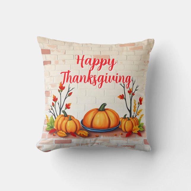 Coussin Beau Bon thanksgiving populaire Automne (Recto)