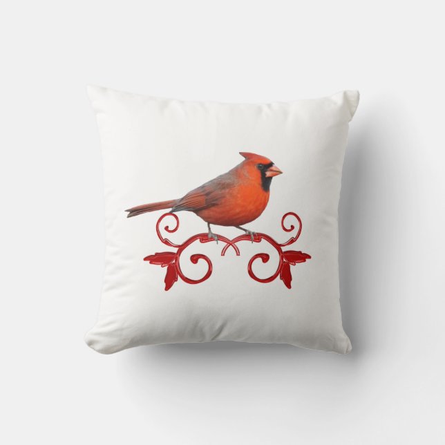 Coussin Beau cardinal (Recto)