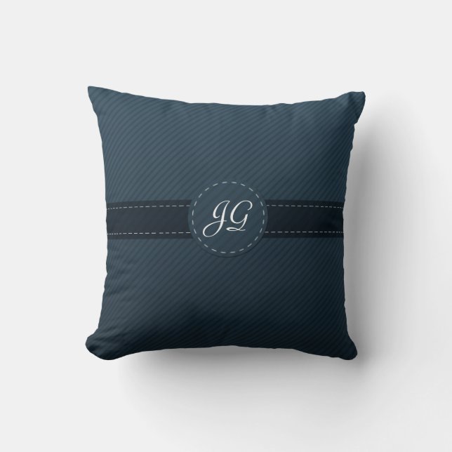 Coussin Beau carreau fait sur commande de monogramme de (Recto)