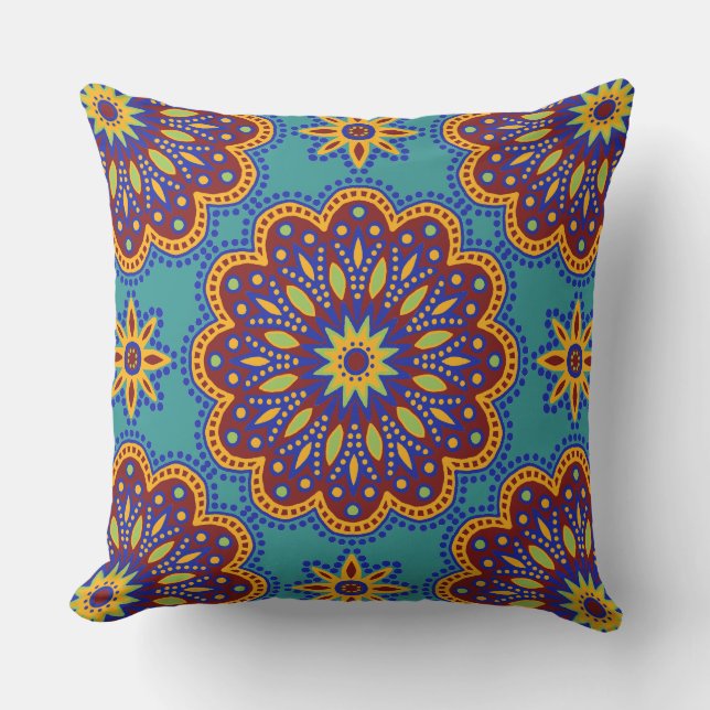 Coussin Beau Carrelage Boho Talavera (Recto)