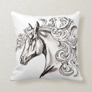 Coussin beau cheval