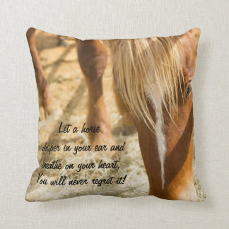Coussin Beau Cheval avec Citation Inspirationnelle