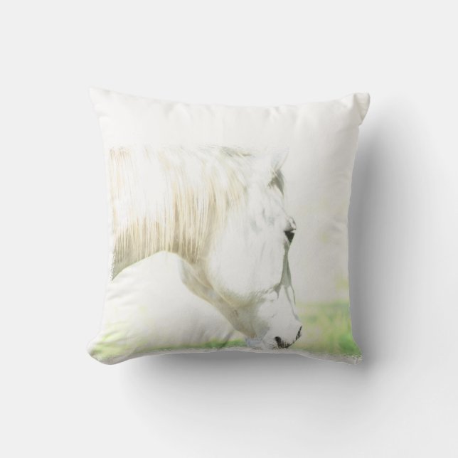 Coussin Beau cheval blanc (Recto)