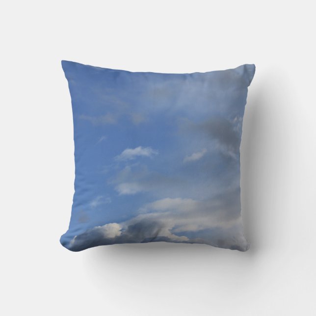 Coussin beau ciel bleu et nuages blancs (Recto)