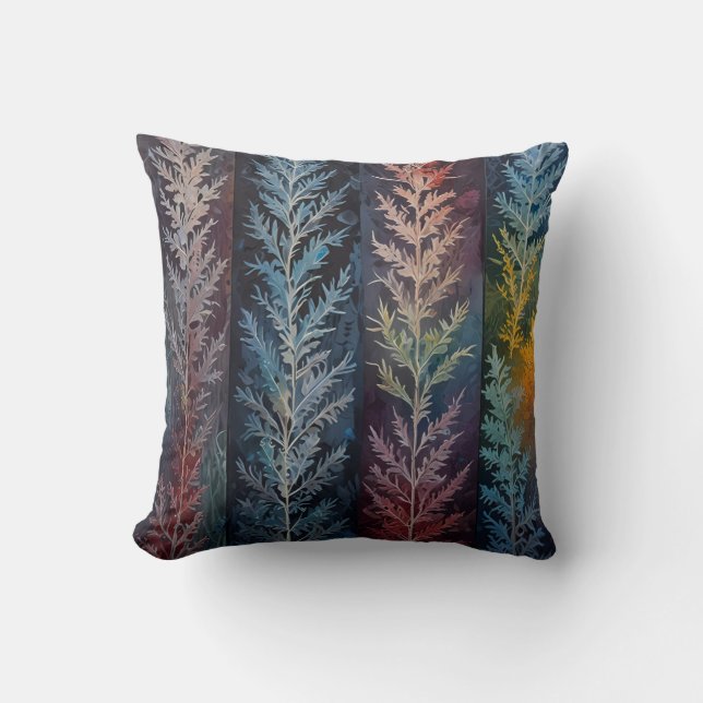 Coussin Beau cristal de glace multicolore plissé (Recto)