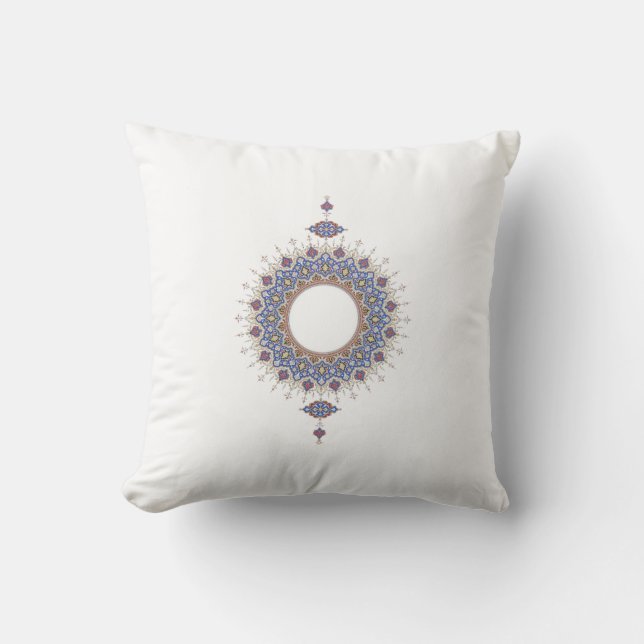 Coussin Beau design turc en bleu pour le Ramadan (Recto)
