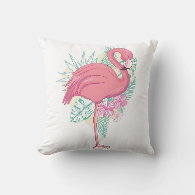 Coussin Beau Flamant rose rose (Recto)