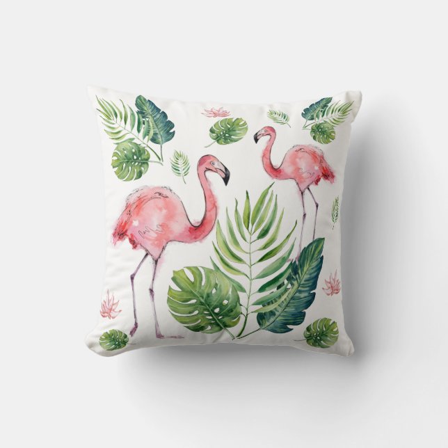 Coussin Beau Flamant rose rose (Recto)