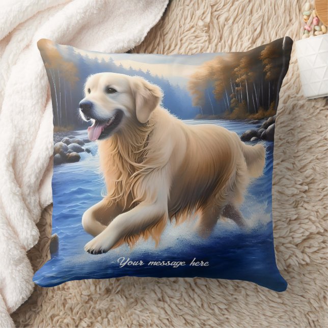 Coussin Beau Golden Retriever (Couverture)