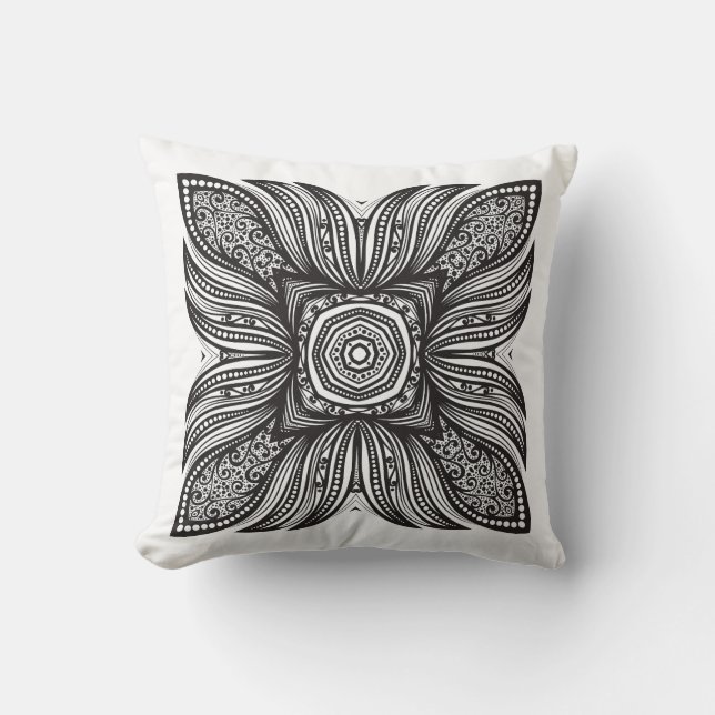 Coussin Beau griffonnage de carré de décor (Recto)