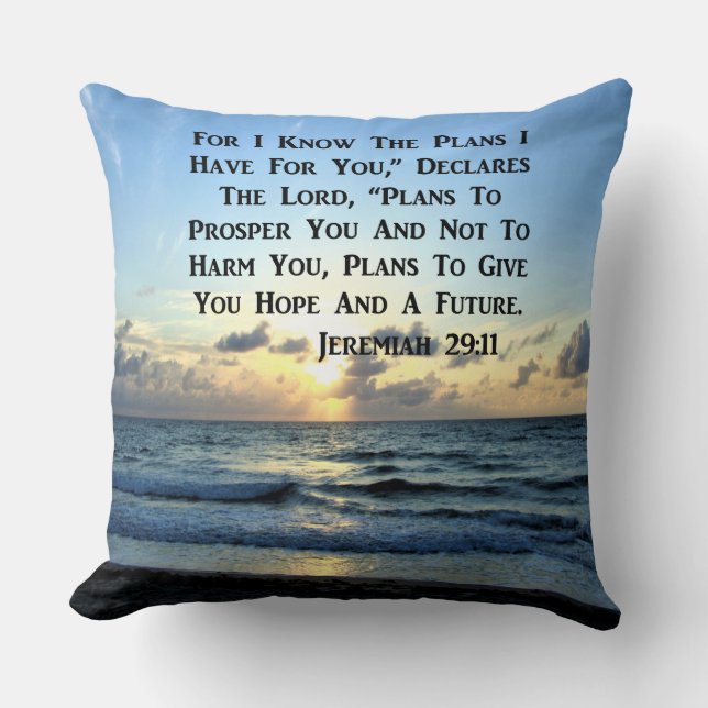 COUSSIN BEAU JEREMIAH 29:11 SCRIPTURE VERSE (Recto)