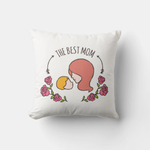Coussin Beau le meilleur carreau du jour de mère de maman