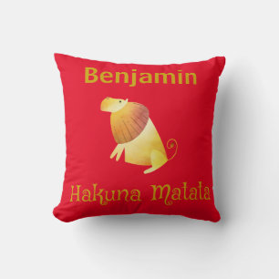 Coussin Beau Lion Hakuna Matata
