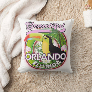 Coussin Beau logo de voyage Miami Orlando