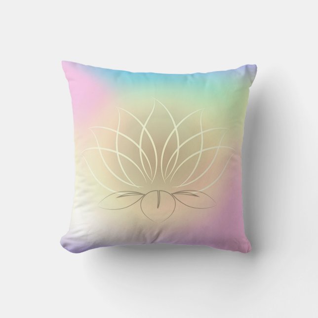 Coussin Beau Lotus coloré Ombre, Zen (Recto)