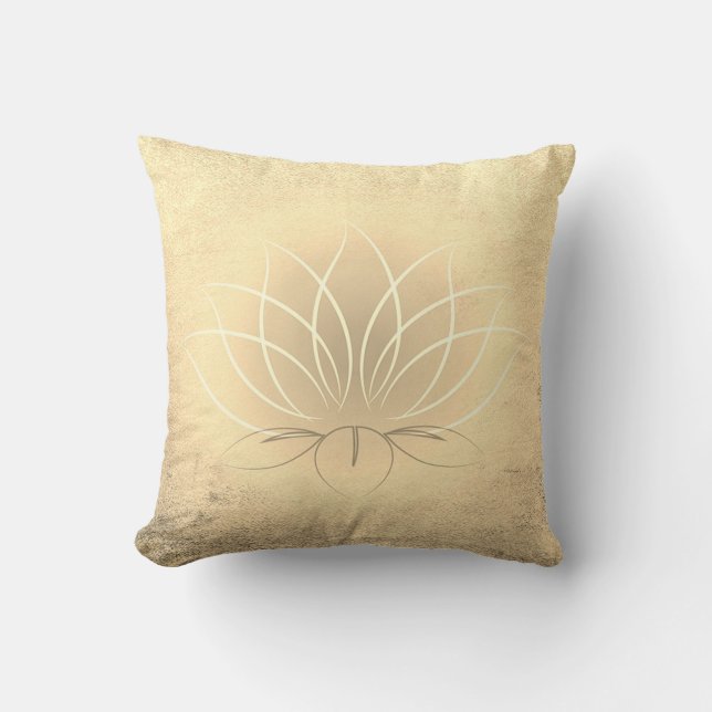 Coussin Beau Lotus d'Or, Zen (Recto)