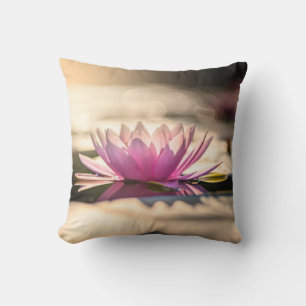 Coussin Beau Lotus, Lac, Paysage