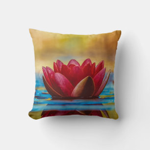 Coussin Beau Lotus Rouge, Zen