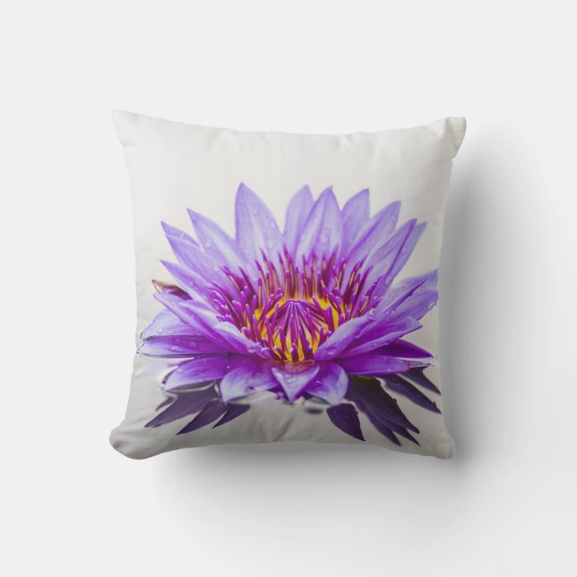 Coussin Beau Lotus Violet,Paysage (Recto)