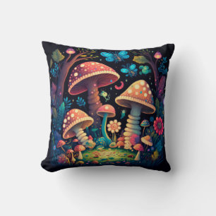 Coussin Beau mignon champignons magiques